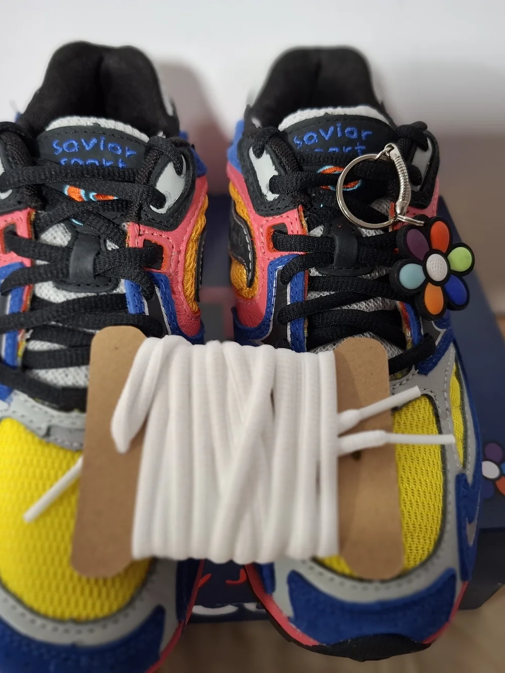 Saucony Kids Yellow, Blue & Pink Multicolor Sneakers